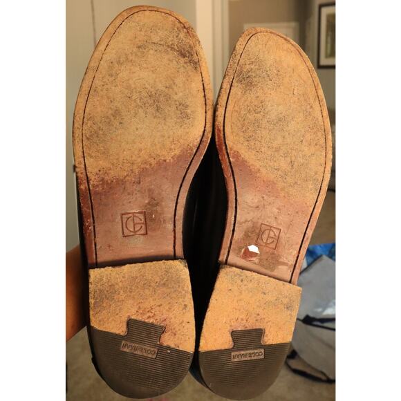 Vintage 80s Cole Haan Tassel Loafer Black Leather Kiltie Men 13 D Dress Shoes - Picture 4 of 8